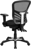 Flash Furniture HL-0001-GG Mid-Back Chair with Triple Paddle Control, Black Mesh! Retails $393+