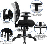 Flash Furniture HL-0001-GG Mid-Back Chair with Triple Paddle Control, Black Mesh! Retails $393+