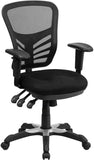 Flash Furniture HL-0001-GG Mid-Back Chair with Triple Paddle Control, Black Mesh! Retails $393+