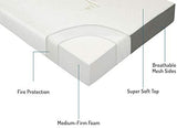New Milliard Tri Folding Mattress with Washable Cover Space Saver Single Size (75 inches x 25 inches x 4 inches)