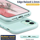 New MILPROX iPhone 11 Case with Screen Protector, Liquid Silicone Gel Rubber Shockproof Slim Shell with Soft Microfiber Cloth Lining Cushion Cover for iPhone 11 6.1 inch (2019)-Mint