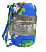 New Minecraft Twin 4 Piece Bed Set + Bonus Bag