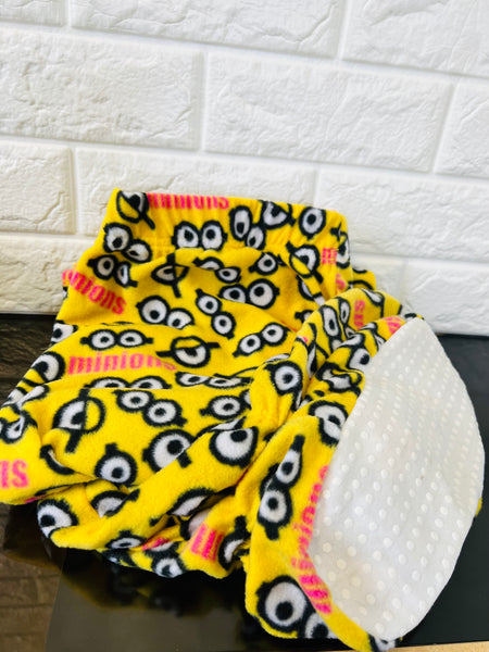 New Women's Despicable Me Minions Footed Sleep Pant! Sz L