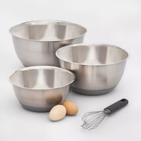 New 3pc Stainless Steel Non-Slip Mixing Bowls, designed to last - Made By Design