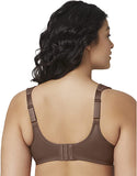 New Glamorise Womens Full Figure Plus Size Wonderwire Back Close Bra in Mocha, Sz 38F