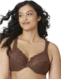 New Glamorise Womens Full Figure Plus Size Wonderwire Back Close Bra in Mocha, Sz 38F