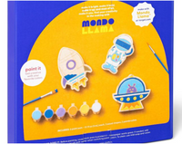 New in box! 3pk Paint-Your-Own Wood Space Set - Mondo Llama
