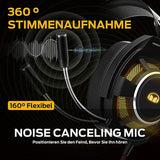 New no package! Monster Mission V1 Gaming Headset Colourful RGB Light,Adaptive Suspension Head Beam. Compatible with PC/Mac/PS4/Xbox One(Adapter Not Included)