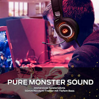 New no package! Monster Mission V1 Gaming Headset Colourful RGB Light,Adaptive Suspension Head Beam. Compatible with PC/Mac/PS4/Xbox One(Adapter Not Included)