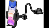 VOTED BEST DASH MOUNT FOR VLOGGERS! Mpow Car Phone Mount, Dashboard Windshield Car Phone Holder with Long Arm, Strong Sticky Gel Suction Cup, Anti-Shake Stabilizer
