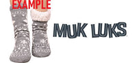 New with tags! MUK LUKS Chenille Shea Butter Cabin Socks in Pearl 1 Sz L