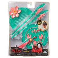 New Disney Mulan Hair Accessory Set, Role Play Hair Accessory Pieces Include: Mirror, Hair Comb & Barrettes - for Girls Ages 3+