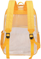 New Great Quality Large Mygreen Stadium Approved Backpack, Heavy Duty School Bag for 15.6 Laptop, Clear/Yellow! Retails $80+