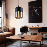 New Unique NAANN Adjustable Length Industrial Retro Black Vintage Pendant Light with Amber Glass Shade gives off an ambient light, E26 Base