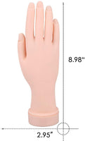 Practice Hand for Acrylic Nails, Fake Hand for Nails Practice, Flexible Movable Fake Hand Manicure Practice Tool, Nail Art Training Practice