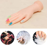 Practice Hand for Acrylic Nails, Fake Hand for Nails Practice, Flexible Movable Fake Hand Manicure Practice Tool, Nail Art Training Practice