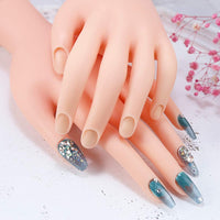 Practice Hand for Acrylic Nails, Fake Hand for Nails Practice, Flexible Movable Fake Hand Manicure Practice Tool, Nail Art Training Practice