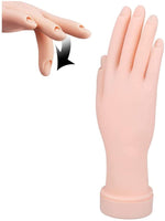 Practice Hand for Acrylic Nails, Fake Hand for Nails Practice, Flexible Movable Fake Hand Manicure Practice Tool, Nail Art Training Practice