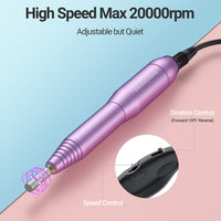 The MelodySusie nail drill is an all-in-one nail maintenance device that allows you to “bring your beauty salon home” and do your own manicures. Functional, versatile, and easy-to-use, it's an essential tool for nail-care veterans and newcomers alike.