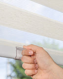 Cordless | Zebra Roller Shade | Basic Natural, Includes 1 (23X72) At night, shut them entirely for the privacy that you require.