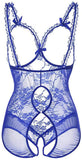 New Sexy Lingerie for Women One-Piece Teddy Babydoll Lace Hollow Bodysuit Naughty Nightie, More dark purple colour, Sz M!