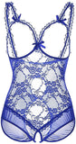 New Sexy Lingerie for Women One-Piece Teddy Babydoll Lace Hollow Bodysuit Naughty Nightie, More dark purple colour, Sz M!