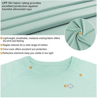 New Naviskin Men's Sun Protection UPF 50+ UV Outdoor Long Sleeve Top in Light Green, sz L!