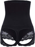 Nebility Women Butt Lifter Body Shaper Panty Tummy Control Hi-Waisted Shapewear, Black- Size M/L