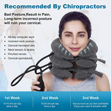 New Cervical Neck Traction Device &Inflatable Adjustable Neck Stretcher Provide Neck Support Neck Traction and Neck Pain Relief, Grey!