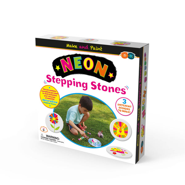 New in box! Buddy & Barney Stepping Stones Kit – Neon! Everything you need to make 3 different ornamental stepping stones