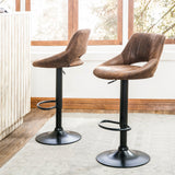 Brand new in box! Newville Adjustable Height Gas Lift Swivel Bar Stools (Set of 2), Brown! Retails $300 W/Tax on Sale!