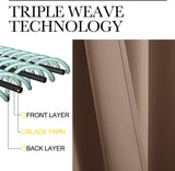 New NICETOWN Home Thermal Insulated Curtains - Solid Triple Weave Microfiber Blackout Drapes with Ring Top (42-in Wide by 63-in Long, Cappuccino, 2 Pcs)