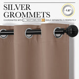 New NICETOWN Home Thermal Insulated Curtains - Solid Triple Weave Microfiber Blackout Drapes with Ring Top (42-in Wide by 63-in Long, Cappuccino, 2 Pcs)