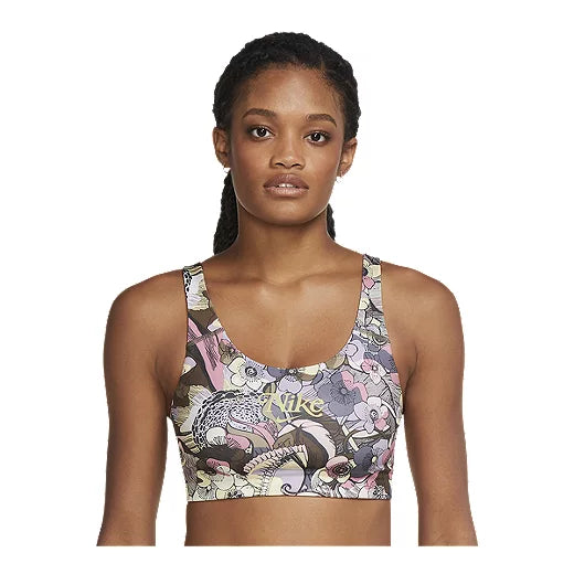New Nike Dri-FIT Swoosh Women's Medium-Support Non Padded Floral