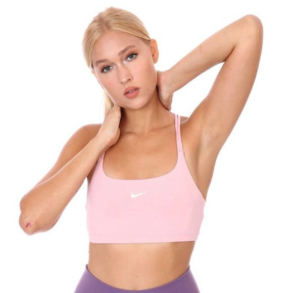 New with tags! Nike Training Indy light support strappy sports bra in pink,  Sz M