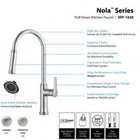 Kraus Nola Single Lever Pull-Down Kitchen Faucet Chrome Finish! High Performance/Low Flow Neoperl Aerator Dual-Function Pull-Down Spray and Stream Sprayer!