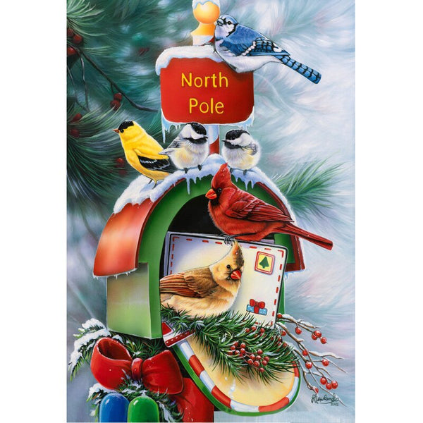 New Wayfair 18" X 12" Daveney North Pole Birds Garden Flag by The Holiday Aisle