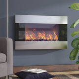 New in box! Northwest 80-EF421S Electric Fireplace with Wall Mount and Remote, Stainless Steel! Retails $327 w/tax!