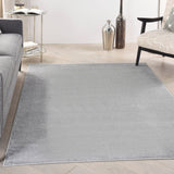 New Nourison Essentials large Silver Grey Area Rug 9 Ft X 12 Ft! Crafted for rugged use! Indoor/Outdoor! Retails $503+