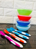 New Dr. Brown's Designed to Nourish TempCheck Spoons, 4-Pack & 4-Pack Nuk Bowls w/lids!