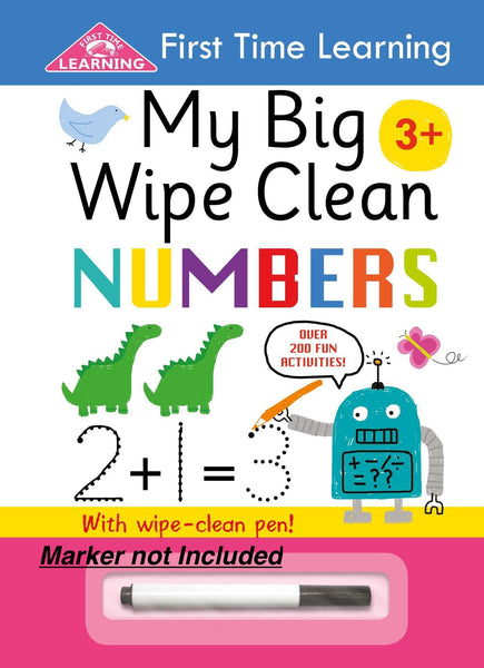 My Big Wipe Clean Numbers: Over 200 Fun Activities Paperback! Dry Erase~Reusable! (DRY ERASE MARKER INCLUDED) Retails $14.95
