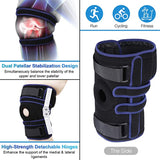 New Nvorliy Plus Size Hinged Knee Brace Dual Strap Patellar Stabilization Design & High-Level Support For Arthritis, ACL, LCL, MCL, Meniscus Tear, TDislocation, Post-Surgery Recovery Fit Men & Women, Sz 2X!