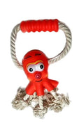 New Rope Toy With Squeaky Octopus Tug Fetch Toy For Puppies & Dogs! RETAILS $17+