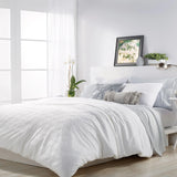 New Wayfair Ultra Plush & Comfy Microsculpt Solid Ogee 3-piece Comforter Set - White - King