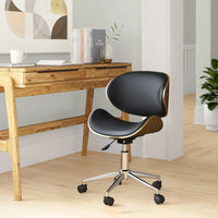 Amazing fully assembled Olmstead Desk Chair by Mercury Rowe with ultra soft faux black leather upholstery! Retails $260 w/tax!