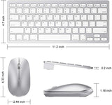 New OMOTON Bluetooth Keyboard and Mouse for iPad and iPhone (iPadOS 13 / iOS 13 and Above), Compatible with New iPad 8th 2020 /10.2, iPad Pro 12.9/11.0, iPad Mini 5, and Other Bluetooth Enabled Devices (Sliver)