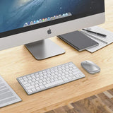 New OMOTON Bluetooth Keyboard and Mouse for iPad and iPhone (iPadOS 13 / iOS 13 and Above), Compatible with New iPad 8th 2020 /10.2, iPad Pro 12.9/11.0, iPad Mini 5, and Other Bluetooth Enabled Devices (Sliver)