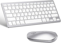 New OMOTON Bluetooth Keyboard and Mouse for iPad and iPhone (iPadOS 13 / iOS 13 and Above), Compatible with New iPad 8th 2020 /10.2, iPad Pro 12.9/11.0, iPad Mini 5, and Other Bluetooth Enabled Devices (Sliver)