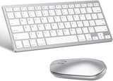 New OMOTON Bluetooth Keyboard and Mouse for iPad and iPhone (iPadOS 13 / iOS 13 and Above), Compatible with New iPad 8th 2020 /10.2, iPad Pro 12.9/11.0, iPad Mini 5, and Other Bluetooth Enabled Devices (Sliver)