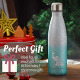 New in Box! Onebttl Stainless Steel Water Bottle for Elephant Lover! Silver-Blue! keeps drinks cold for 24 HOURS or hot for 12 HOURS! Retails $63+